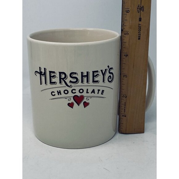 Hersheys Chocolate Lover Extra Large Ceramic Coffee Mug Cup With Hearts 28oz - Picture 6 of 7